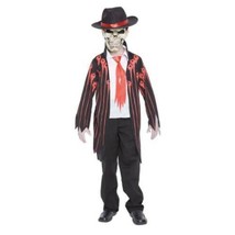 Mens Monster Bloody Mad Zombie Jacket, Shirt, Hat, Mask 4 Pc Halloween C... - £23.22 GBP