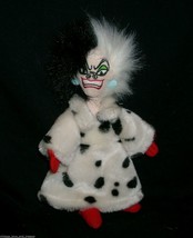 10&quot; Disney Store 101 Dalmation Cruella De Vil Doll Stuffed Animal Plush B EAN Bag - £11.20 GBP