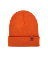 HAAKWEAR Knit Cuffed Classic Beanie / Hat - Tiger Orange, Made in USA - $39.66 CAD