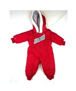 Vintage Sears Winter Snow Suit Infant 6-24 Months Kids Red Warm Baby Zip... - $11.76 CAD