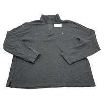 Polo Ralph Lauren Sweater Mens XXL Gray Pull Over Knit Mock Neck Long Sl... - $22.65