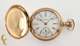 Gold-Filled Antique Lady Waltham Full Hunter Pocket Watch 0S 16J 1906 - £223.42 GBP