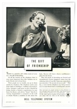 Print Ad Bell Telephone System The Gift of Friendship Vintage 1936 Adver... - $12.30