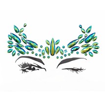 Face jewels for women makeup festival halloween sticker green face gems ... - £21.79 GBP