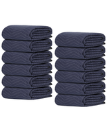 12 Heavy Duty Moving Packing Blankets Ultra Thick Pro 72&quot; x 80&quot; Furnitur... - $87.59