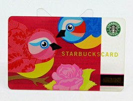 Starbucks Coffee 2005 Gift Card Love Birds Rose Pink Blue Zero Balance N... - £8.68 GBP