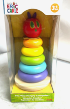 RARE Vtg 2011 Very Hungry Caterpillar Wooden Stacking Stacker 7&quot; Eric Carle NEW - £31.88 GBP
