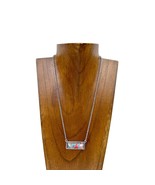 Western Southwestern Oyster Copper Turquoise  Bar pendant Necklace - $360.31 MXN