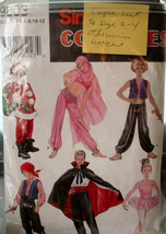 Pattern 9803 sz 2-12 except Cape Child&#39;s Various Costumes (used) - £5.56 GBP
