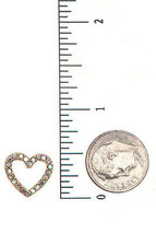 Heart Post Stud 1/2&quot; Earrings in Aurora Rhinestones w Organza Gift Bag - Hey Viv - £11.59 GBP