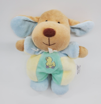Soft Dreams Puppy Dog Baby Rattle &amp; Lovey Plush 7.5&quot; Pastels Stuffed Toy... - £19.53 GBP