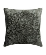 Damask Silver Foil Grey &amp; Silver Velvet 16&quot;x16&quot; Pillow Cover, Steel Damask - $811.27 MXN+