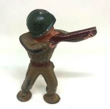 Vintage 1930-40s Lionel Barclay Manoil Lead Soldier with Weapon, Green Helmet - £5.95 GBP