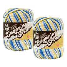 Bulk Buy: Lily Sugar &#39;n Cream 100% Cotton Yarn (2-Packs) ~ Ombres, Scents, Strip - £14.93 GBP