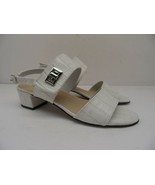 Walking Cradles Women&#39;s Milan: White Dressy Croco Print Leather Size 8.5M - £34.04 GBP