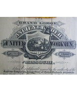 1886 United Workmen of Missouri Beneficiary Certificate - €193,03 EUR