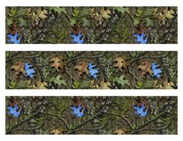 Mossy Oak Camo with Blue Leaves Edible Cake Strips - Cake Wraps - £7.81 GBP+