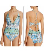 Nanette Lepore Women&#39;s Plunge Open Back One-Piece Swimsuit Tapestry Godd... - $59.16 CAD