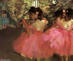 Art Edgar Degas Dancers in Pink Fine Print   Canvas 20&quot; x 24 &quot; (51 x61cm) Giclee - £14.93 GBP
