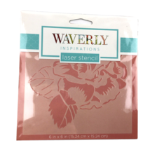 Waverly Inspirations Stencil Floral Garden Rose Pink Item 60524E 6x6 inches - $13.19