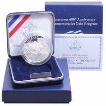 2007 P Jamestown 400th Anniversary Proof 90% Silver Dollar US Coin - £39.10 GBP