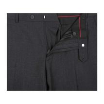 Men Renoir Flat Front Suit Separate Pants Slim Fit Soft Feel 202-1 Charcoal image 8