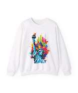 Majestic Statue Liberty Sweatshirt: Iconic Artistry Close to Your Heart - £42.19 GBP