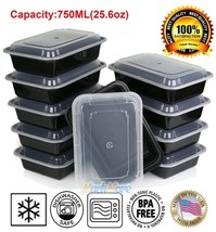 50X Takeaway Food Containers Plastic Microwave Freezer Safe Storage Boxe... - £51.95 GBP
