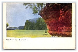 Fishing on Rock River Near Castle Rock Illinois IL UNP Unused UDB Postcard O20 - £3.06 GBP