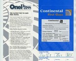Continental Airlines First Class Ticket Jacket Ticket &amp; Boarding Pass - $21.78