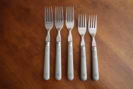 Vtg Lot 5x WF MARDI GRAS Stainless Flatware Gray Grey 3x Dinner 2x Salad... - $19.99