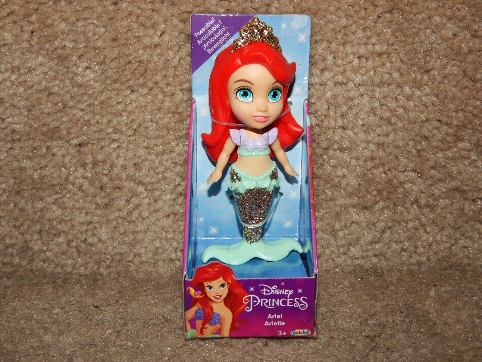 Primary image for New! Disney Princess Mini Ariel Poseable Collectible Doll Free Shipping Glitter