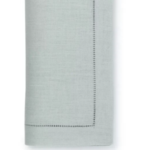 Sferra Festival Sea Mist Green Linen Dinner Napkins Hemstitched 20x20&quot; S... - $54.35