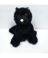 Webkinz Black Cat Plush HM135 RETIRED No Code Stuffed Animal Green Eyes  - £14.00 GBP