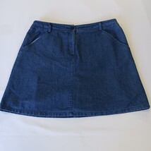 White Stag Stretch Women's Blue Mini Denim Skort Measured Waist 34" image 11