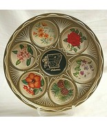 Arkansas Souvenir Tin Barware Drink Serving Tray Floral 7 Tumblers Vinta... - $19.79