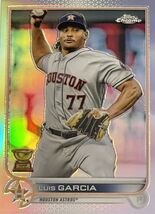 2022 Topps Chrome Luis Garcia Refractor Card #12 MLB Houston Astros Worl... - $2.33