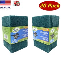 Pack of 20 Heavy Duty Scouring Pads for Home &amp; Kitchen Scour Scrub Cleaning - £7.78 GBP