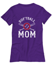 Mom TShirt Softball Mom Purple-W-Tee  - £16.84 GBP