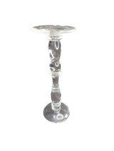 Glass Candle Stick Holder 14 inch Heavy Clear Taper Dining Centerpiece W... - £12.44 GBP