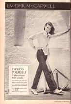 1980 Emporium Capwell Department Store Sexy Brunette Vintage  Fashion Print Ad - $5.80