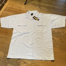 Bare Fox B-Fox Shirt Mens Short Sleeve Button Up Polo White Sz Medium - $19.80