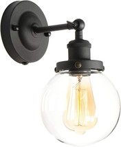 Bathroom Light Fixture Wall Sconce Vintage Industrial Glass Vanity Bedroom Metal - £17.54 GBP