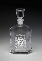 McManus Irish Coat of Arms Whiskey Decanter (Sand Etched) - £37.20 GBP