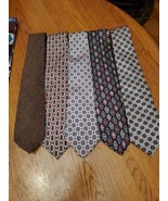 Vintage Neck Tie Lot of 5 Van Heusen, Pierre Cardin, Gentlemens Club, &amp; ... - £19.42 GBP
