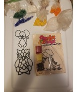 Makit and Bakit Vintage Stained Glass Kit Owl, Mouse, Holly Hobby Kids C... - $15.47