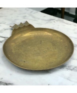 Vtg Large Brass Cigar Ashtray Trinket Dish Made in India 12&quot; 3 Slot Used... - £19.63 GBP