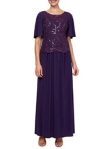 New Le Bos Purple Lace Embellished Maxi Dress Size 16 $139 - £70.38 GBP