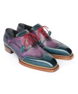 Paul Parkman Mens Shoes Oxfords Purple Blue Welted Norwegian Handmade 26... - $1,107.82 CAD