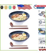 60 Oz Traditional Ramen Soup Bowl Set - Includes Spoons &amp; Chopsticks, Le... - $1,476.87 MXN